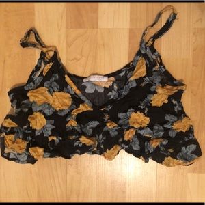 American eagle sunflower crop top one size